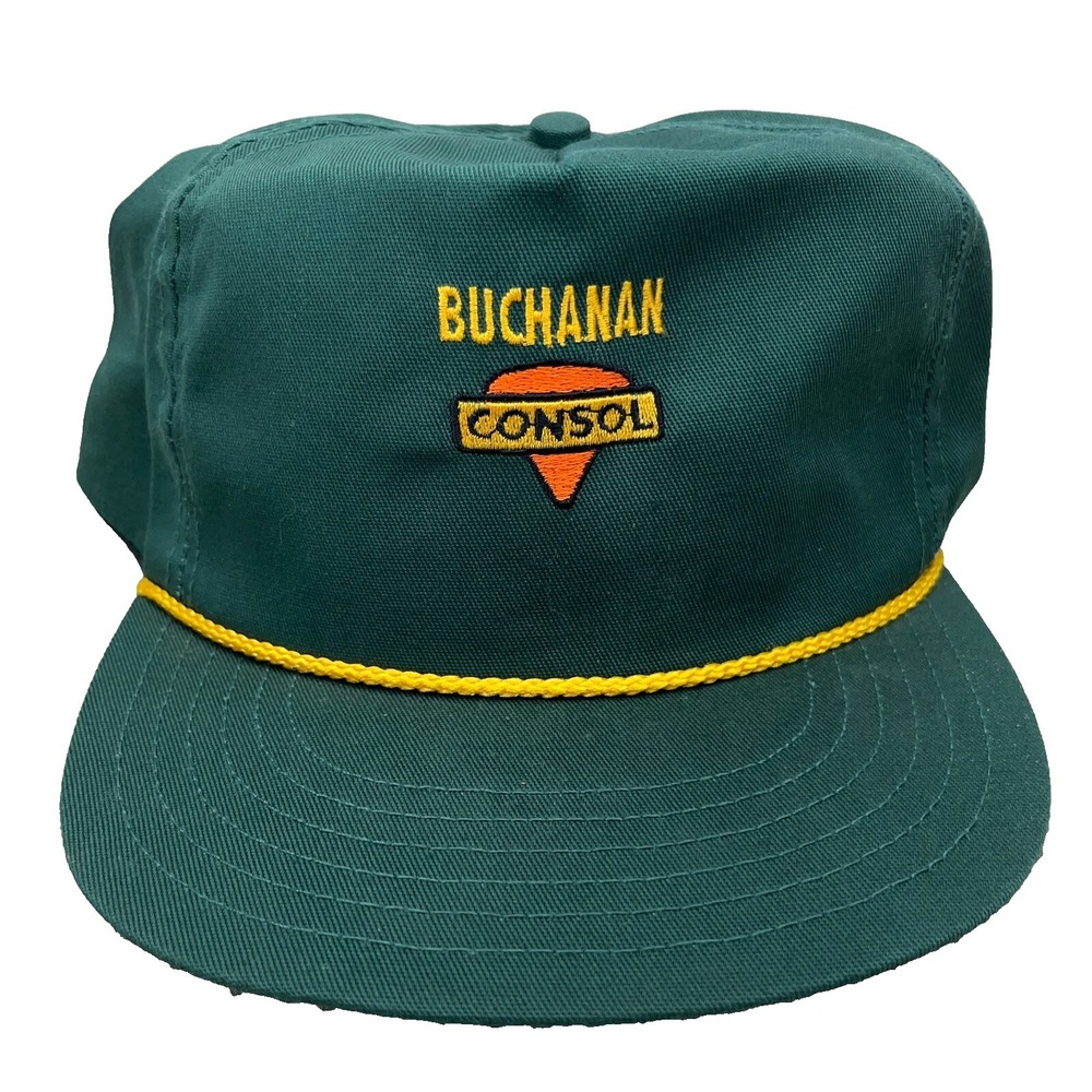 Vintage Consol Trucker Hat Cap Snapback USA Coal Mining 80s 90s Rope Buchanan Z2